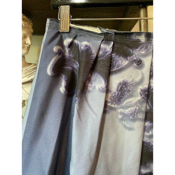 PRADA Silk Pleated Bubble Midi Skirt 8 EUC - Picture 2 of 7